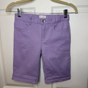 Children’s Place Girl’s Lilac Purple Bermuda Shorts Adjustable Waist Size 10 NWT